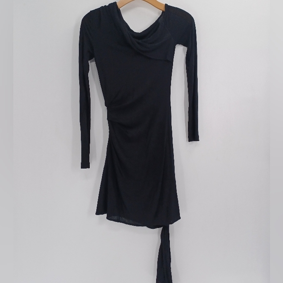 Helmut Lang Scala Draped Asymetric Minidress - Picture 6 of 7